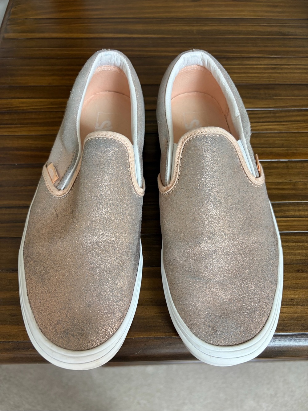 Vans Rose Gold Classic Slip-On Sneakers